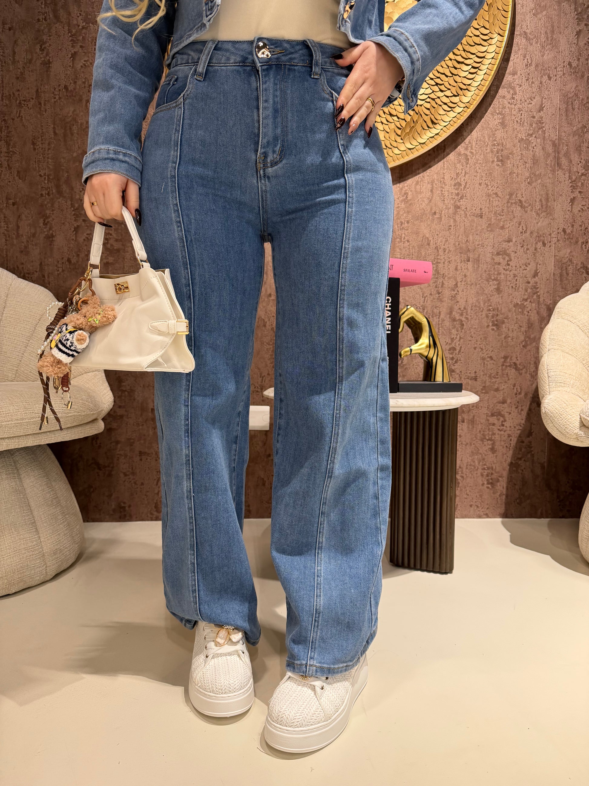 Completo Denim Queen bottoni - R.a. Boutique