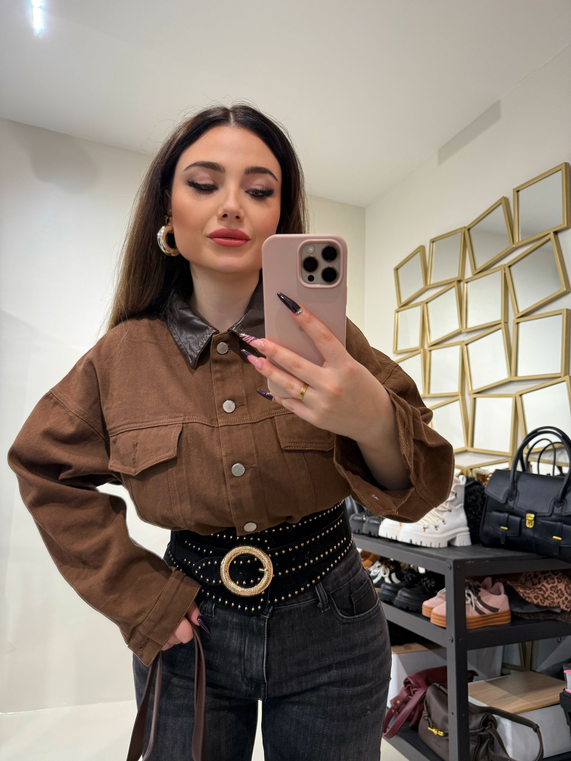 Giacca Autumn collo ecopelle - R.a. Boutique