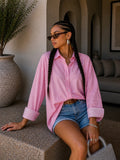 Camicia con collo e polsino a righe - R.a. Boutique