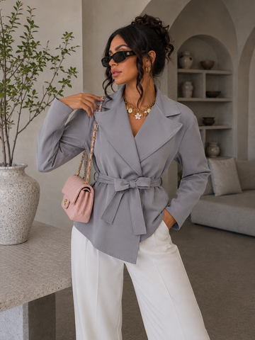 Giacca basic incrocio e fiocco - R.a. Boutique