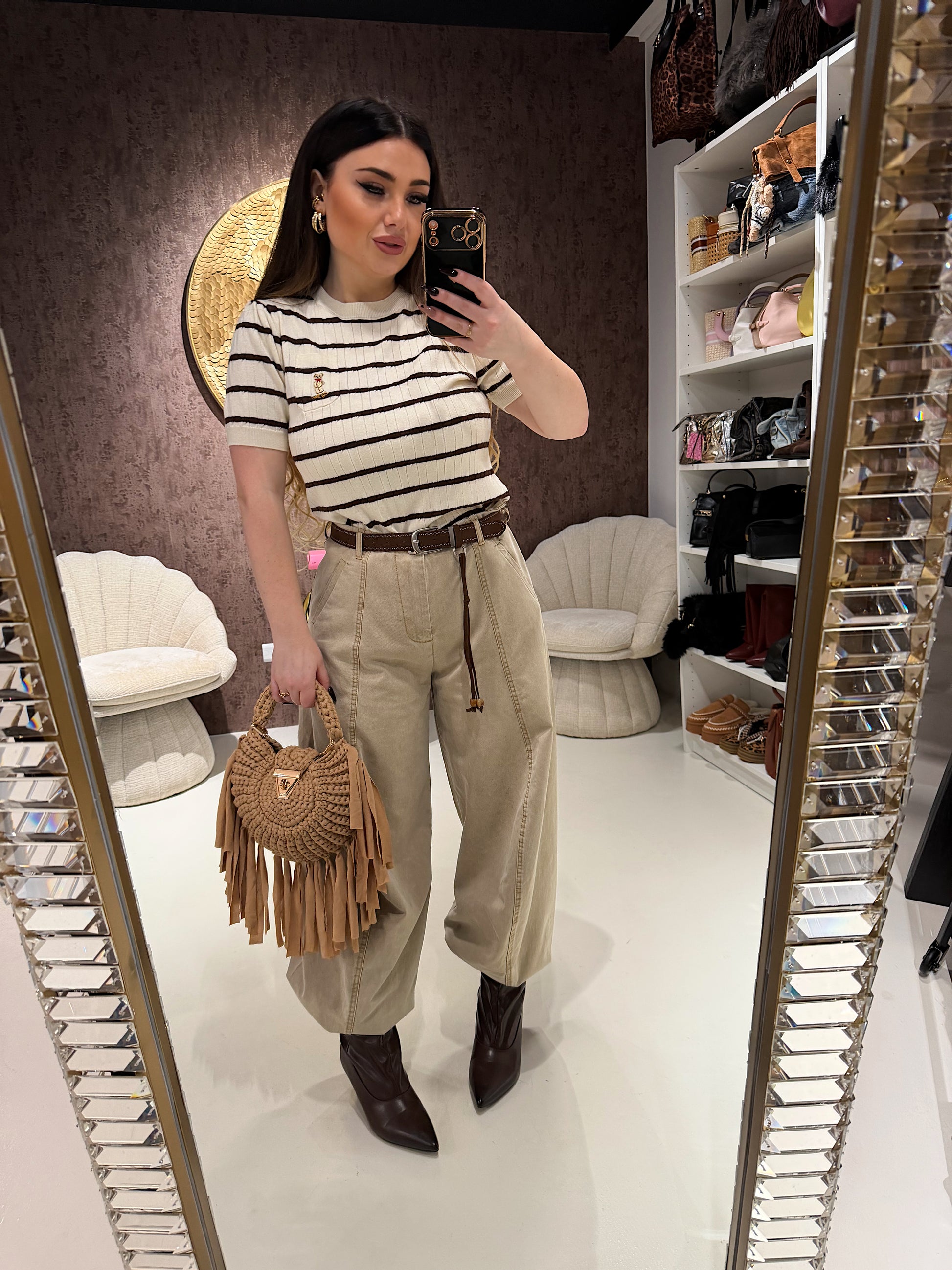 T-Shirt Knit Teddy Stripes - R.a. Boutique