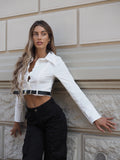 Camicia crop con cintura - R.a. Boutique 
