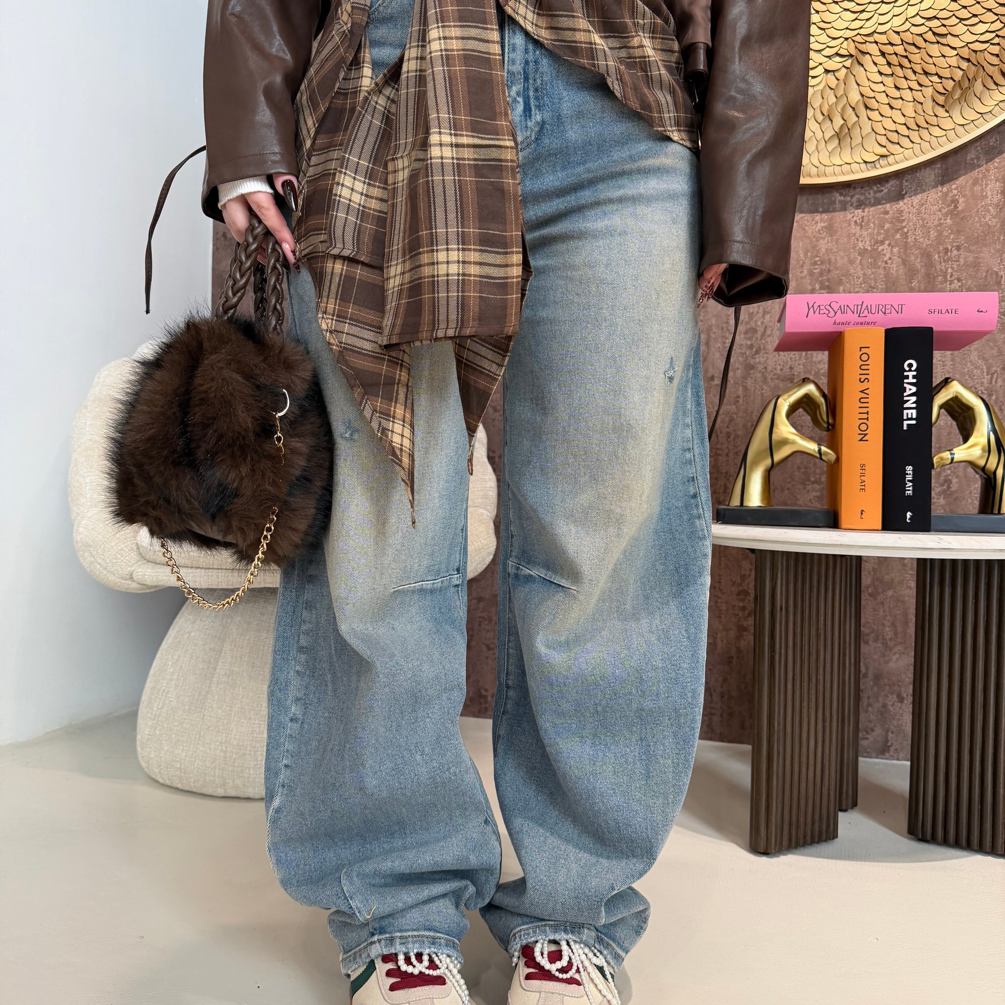 Jeans con cintura a bandana - R.a. Boutique