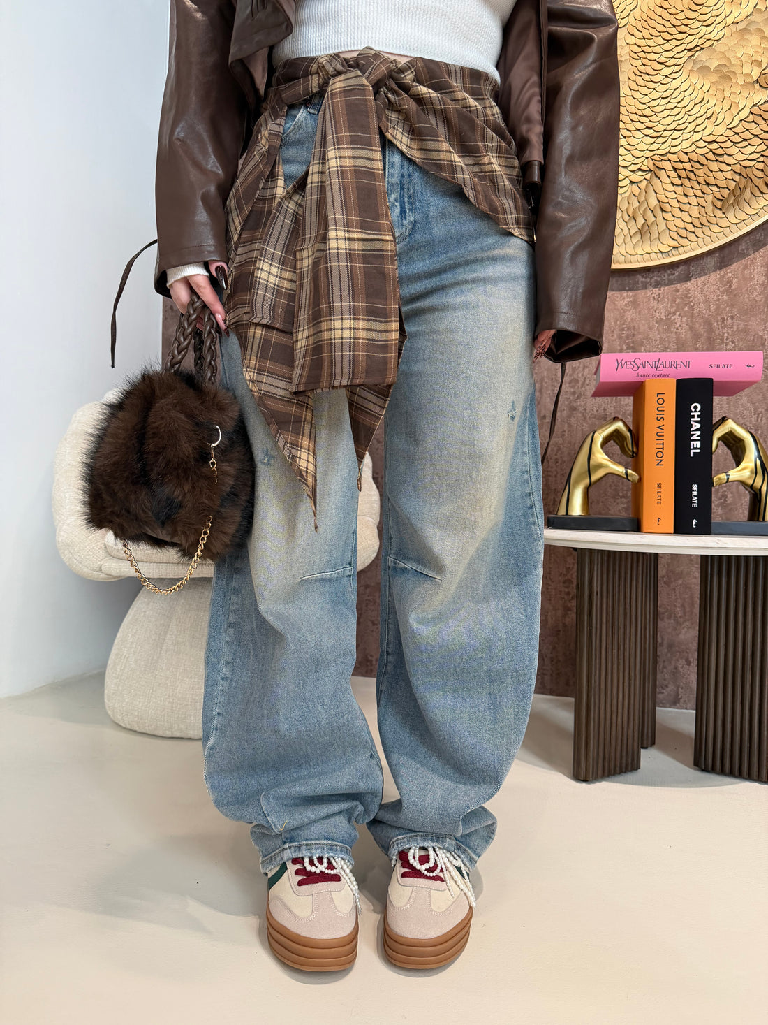 Jeans con cintura a bandana - R.a. Boutique