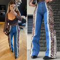 Denim con banda animalier - R.a. Boutique 