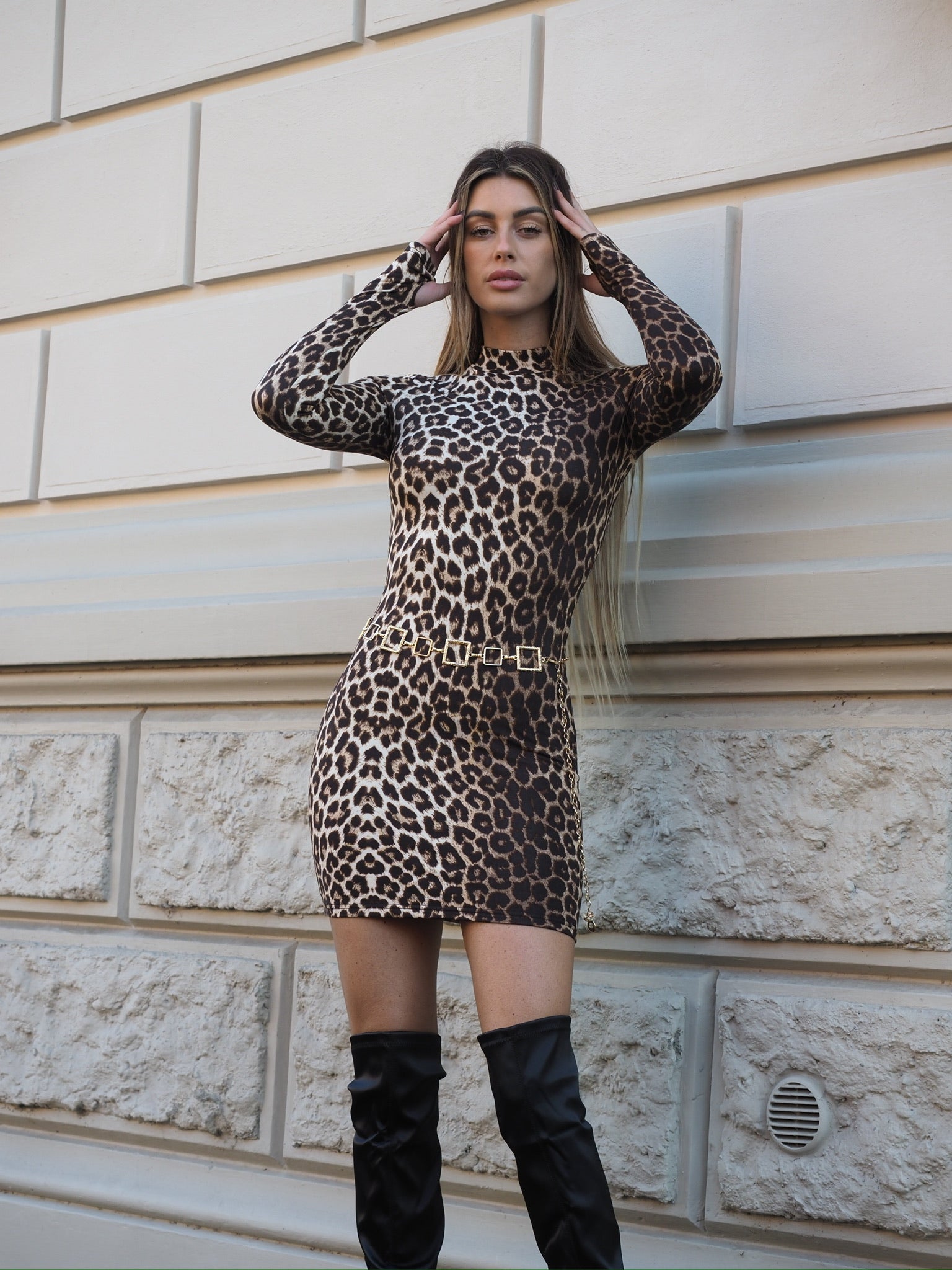 Abito in felpa maculato - R.a. Boutique 