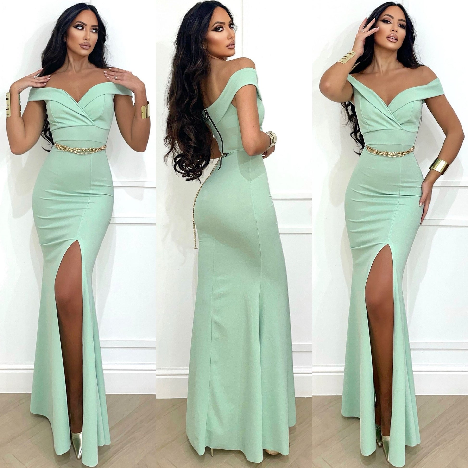 Dress Lungo con spacco per evento - R.a. Boutique