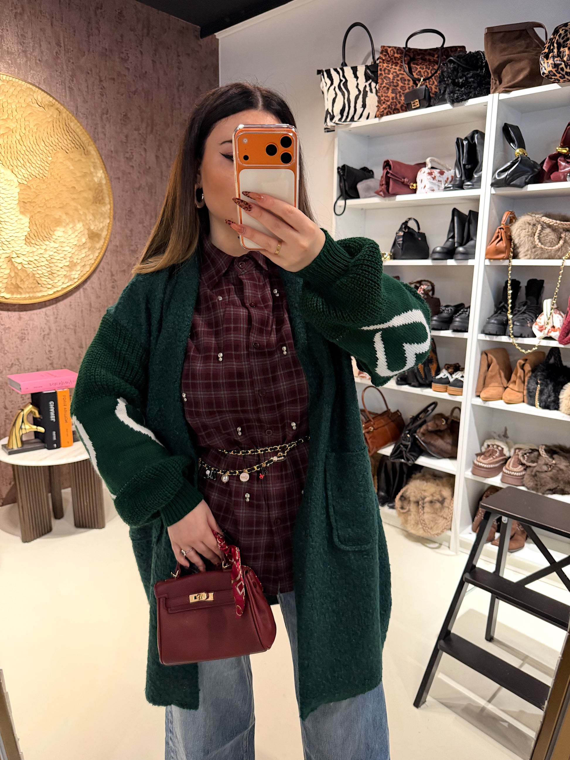 Cardigan lungo con polsino - R.a. Boutique