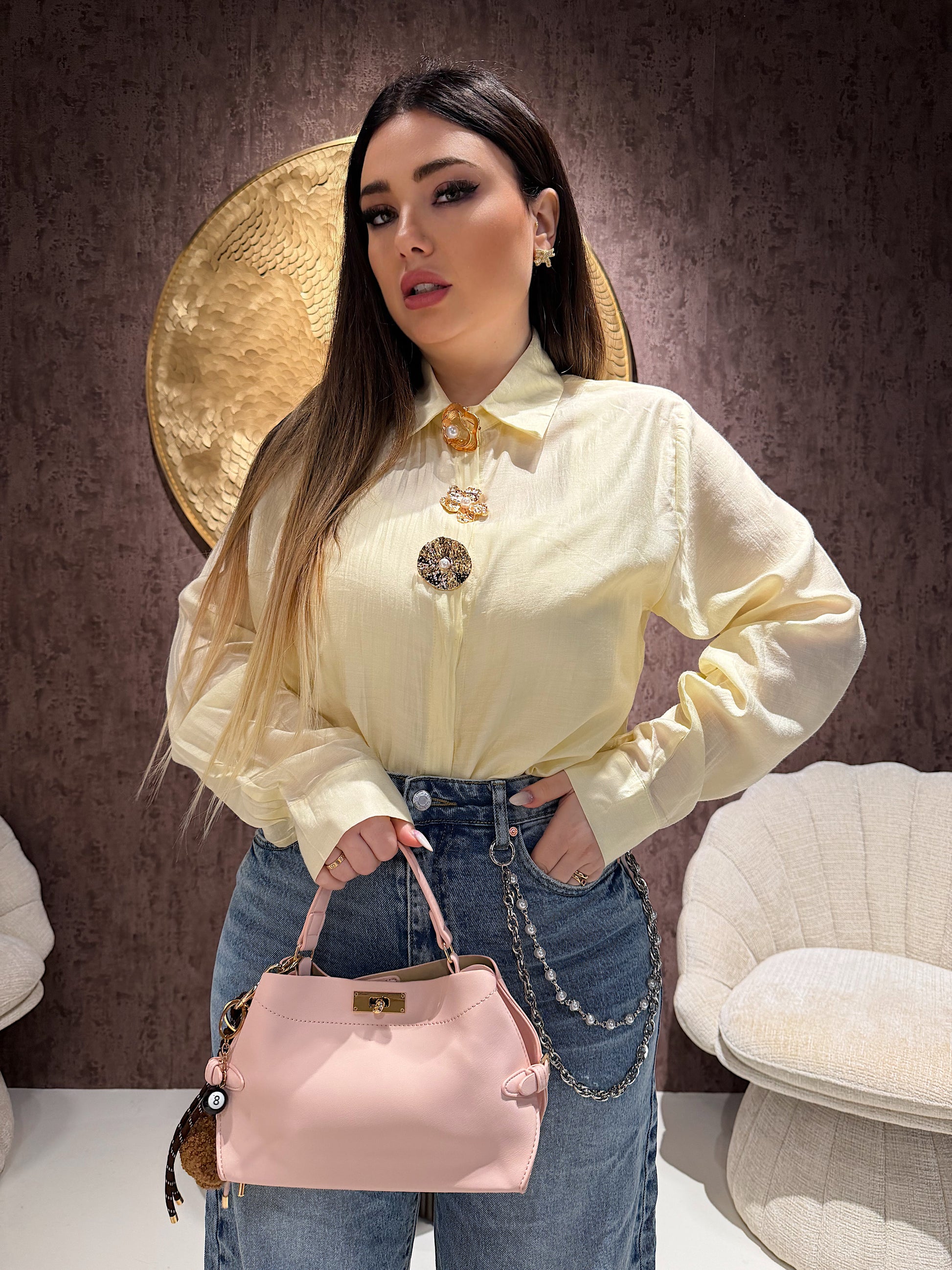 Camicia con spille vari colori - R.a. Boutique