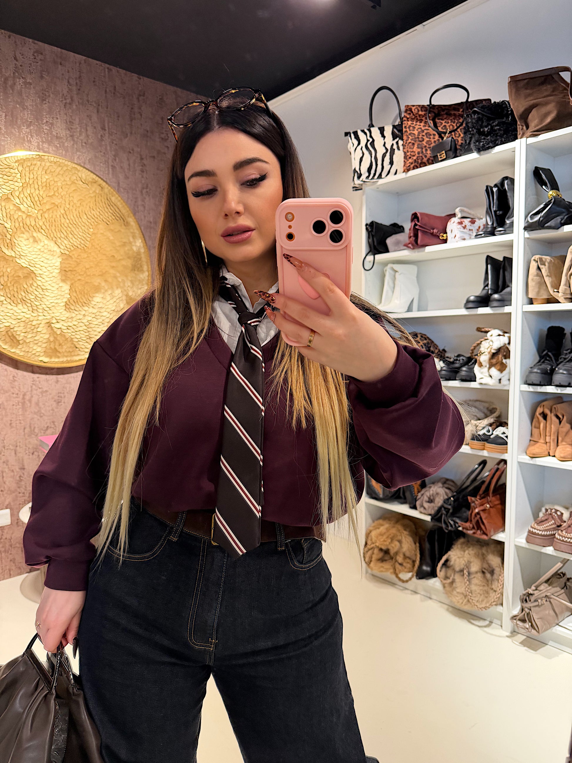 Maglioncino College Mood con camicia e cravatta - R.a. Boutique