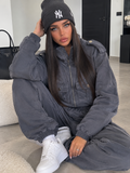 Completo Felpato Urban Cargo Grigio Scuro - R.a. Boutique