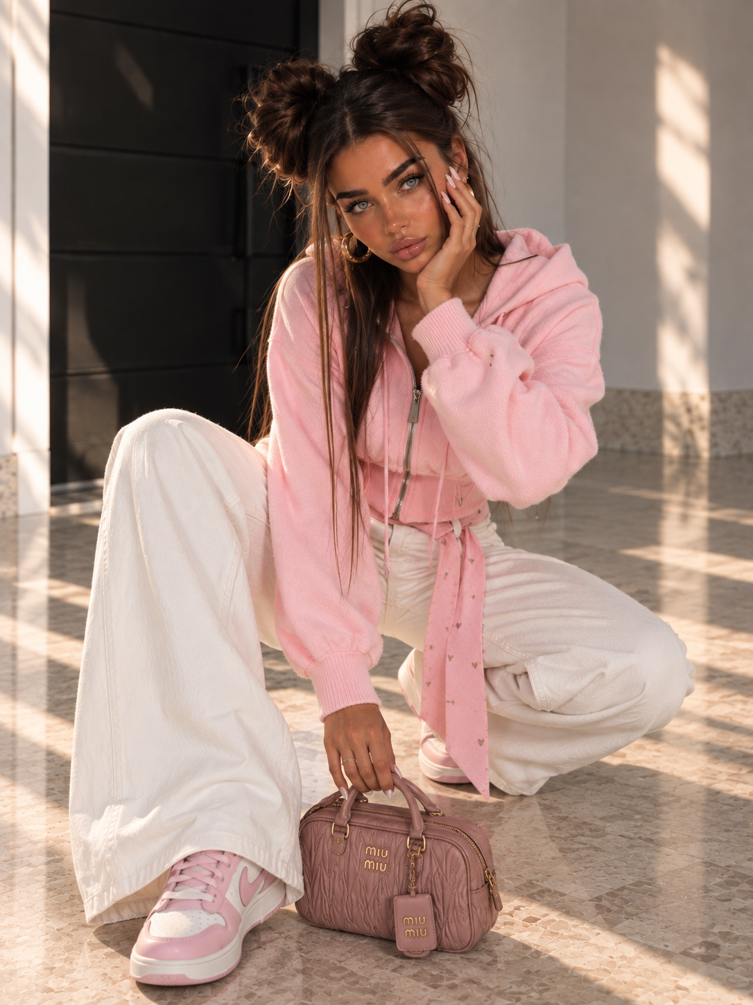 Felpa Crop Rosa con Vita Corsetto - R.a. Boutique