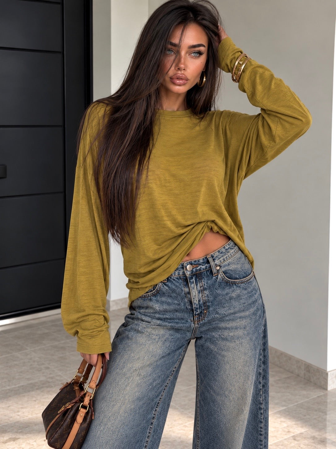 Maglia Soft Tencel e Lana Manica Ampia