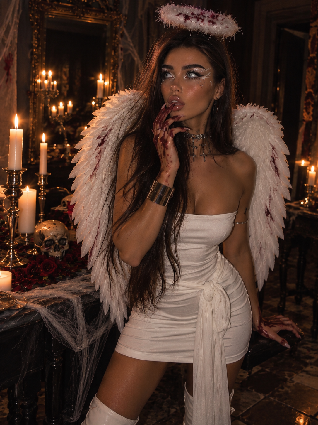 FALLEN ANGEL -Abito con tulle bianco - R.a. Boutique