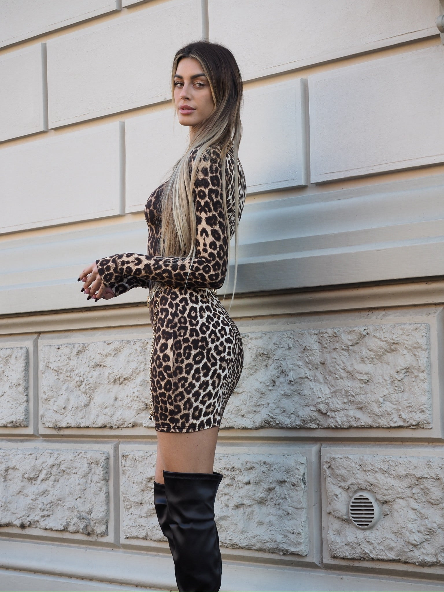 Abito in felpa maculato - R.a. Boutique 