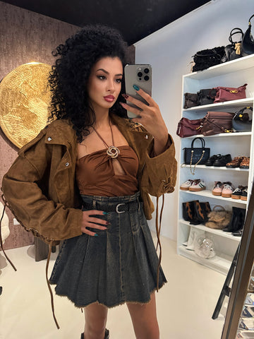 Gonna in jeans con cintura - R.a. Boutique