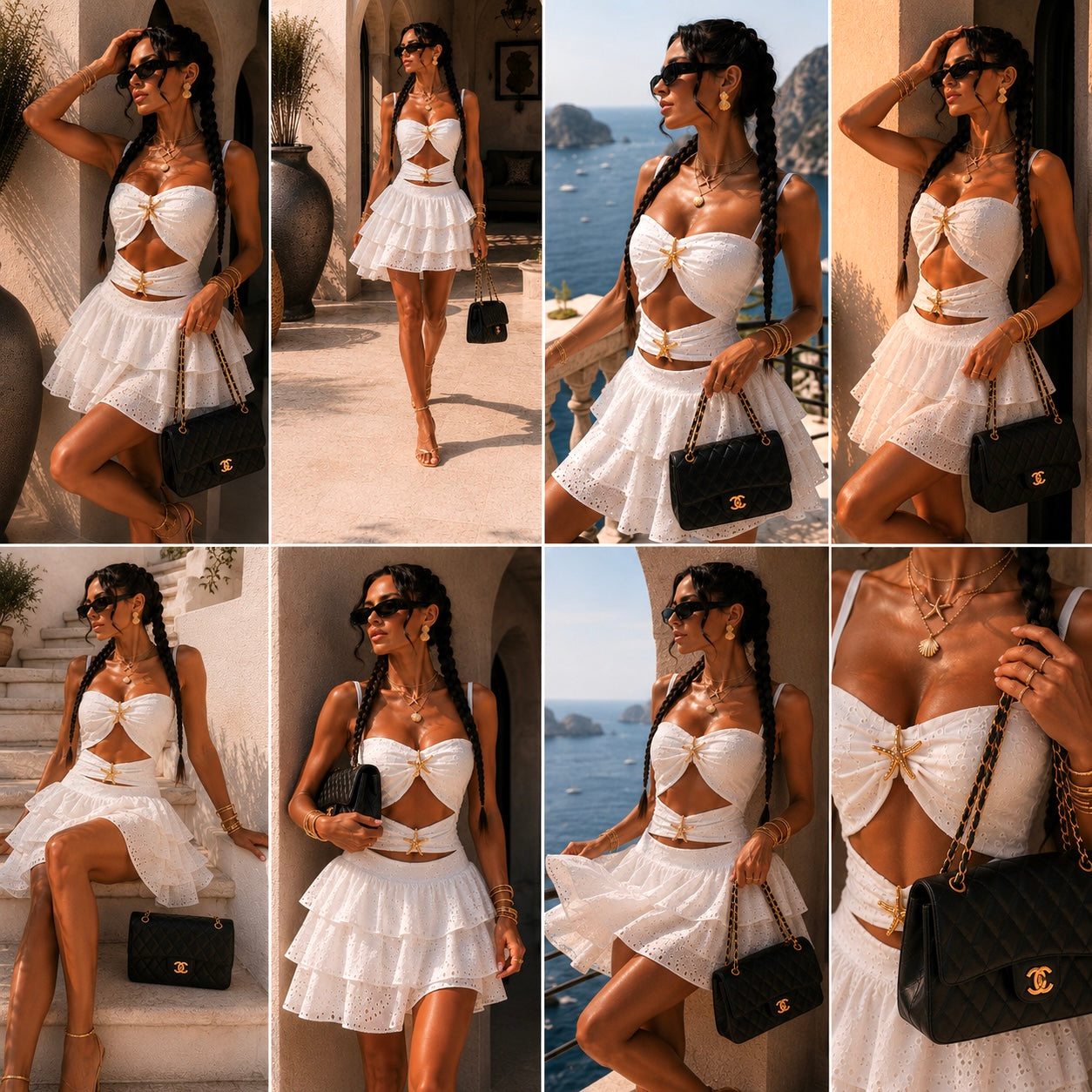 Abito Saint-Tropez Broderie Blanche - R.a. Boutique