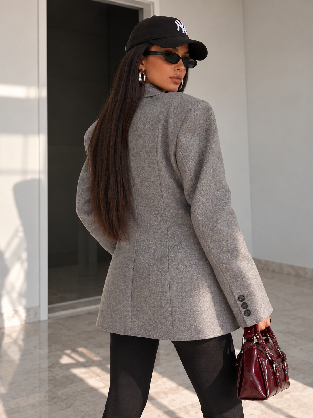 Blazer Structured Grigio - R.a. Boutique