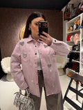Camicia Denim Rose Hearts - R.a. Boutique