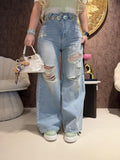 Jeans Sohoo Strappato con cinturina - R.a. Boutique