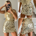 Gonna con maxi paillettes oro - R.a. Boutique 