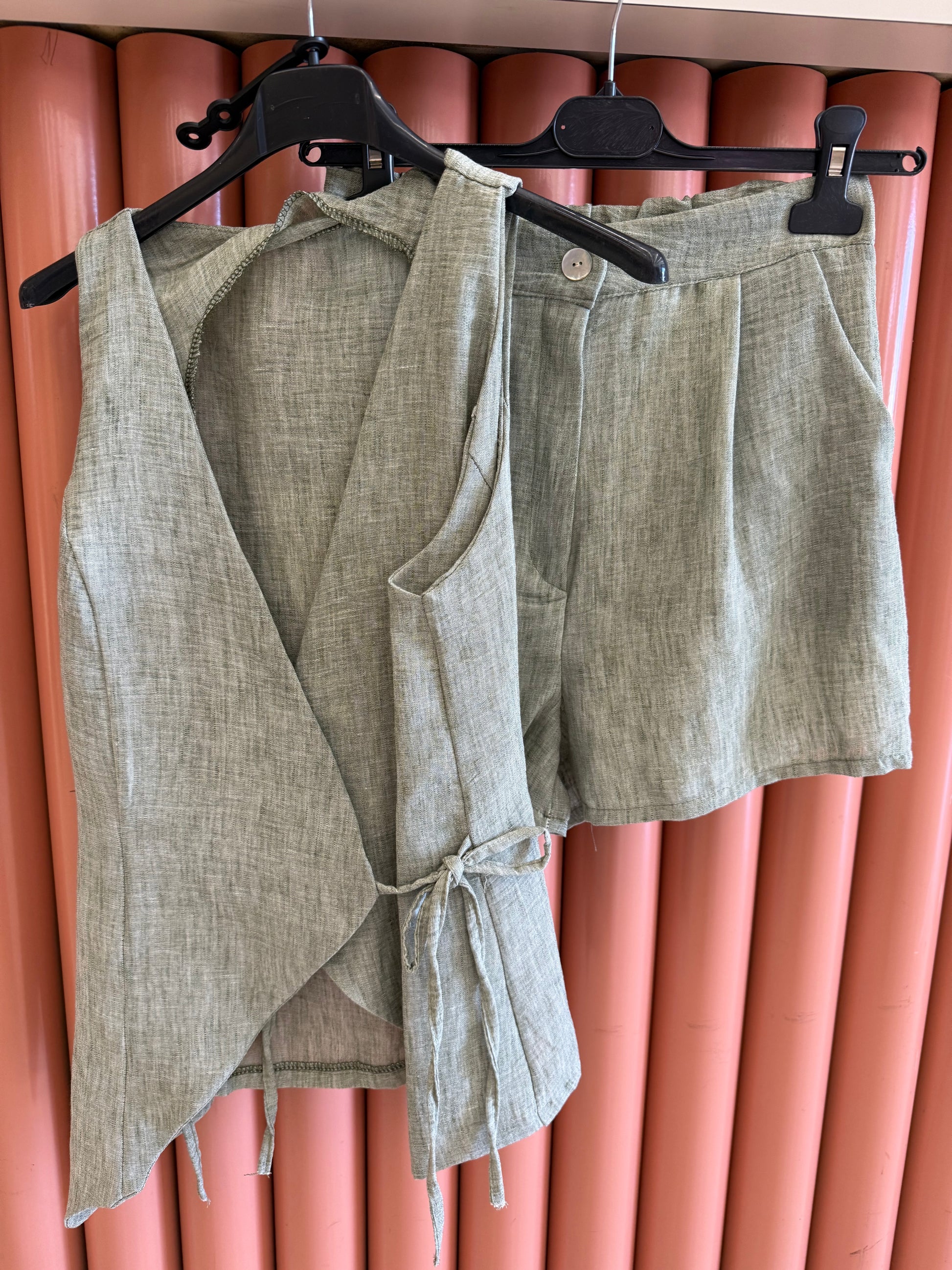 Completo top e short menta - R.a. Boutique