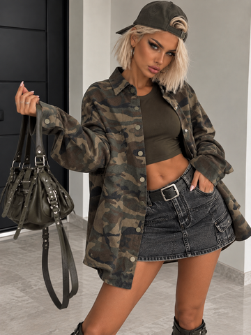 Camicia Oversize Camouflage