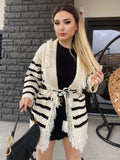 Cardigan bianco nero - R.a. Boutique 