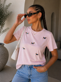 T-shirt Doggy Chic Ricamo Mini - R.a. Boutique