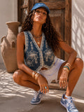 Gilet Ricamato con Paillettes - R.a. Boutique