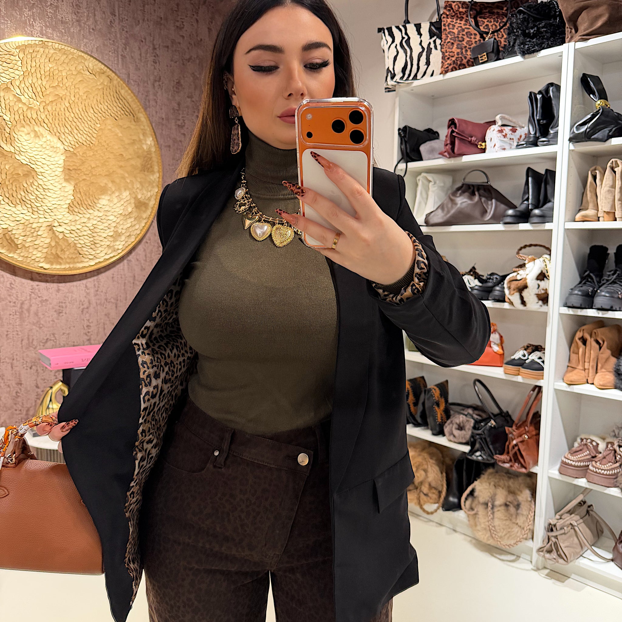 Giacca con fodera maculata - R.a. Boutique