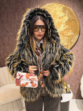 Pelliccia Ecologica con Dettaglio Nero – Oversize Glam - R.a. Boutique