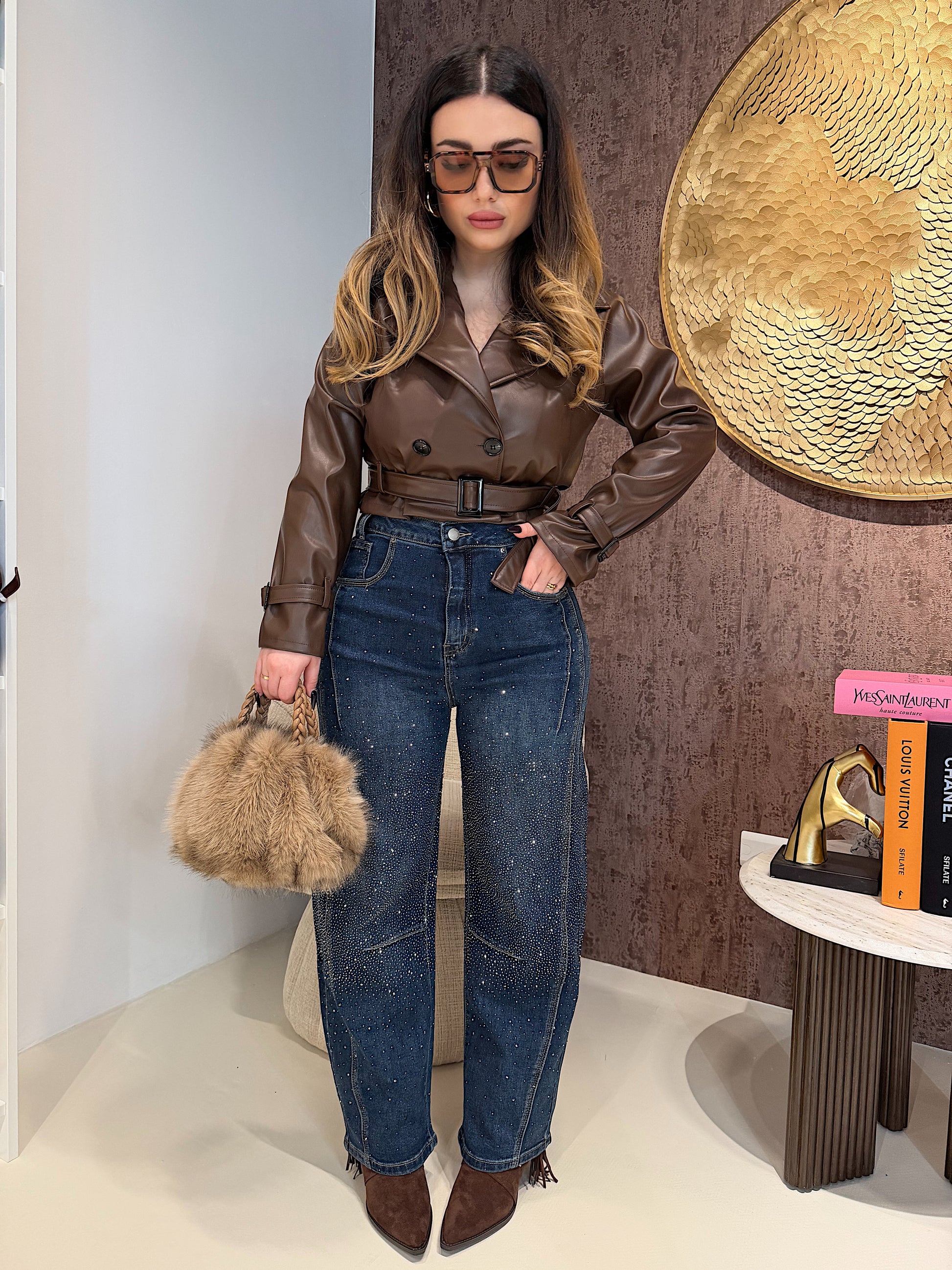 Trench corto donna con cintura - R.a. Boutique