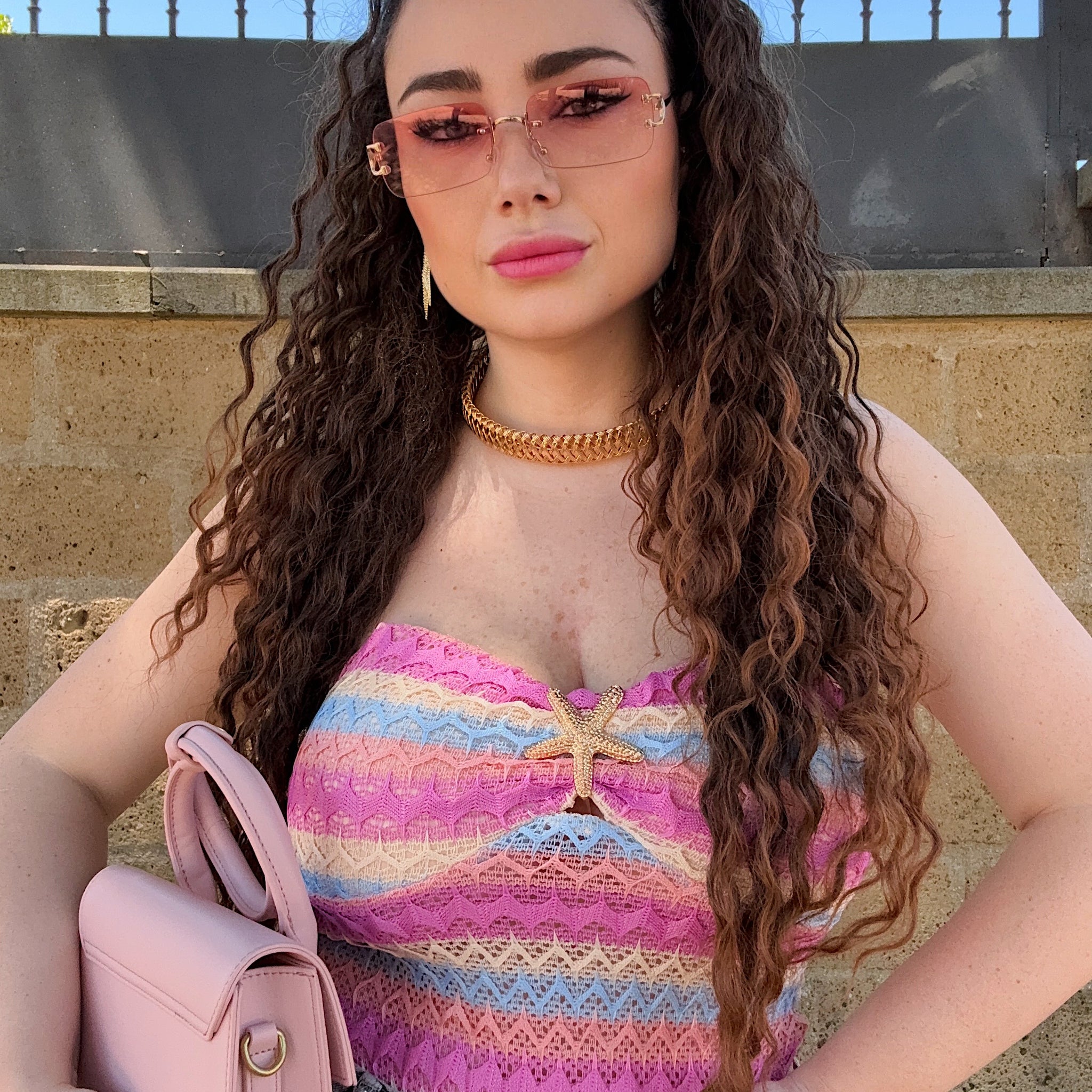 Collana choker a treccia oro - R.a. Boutique