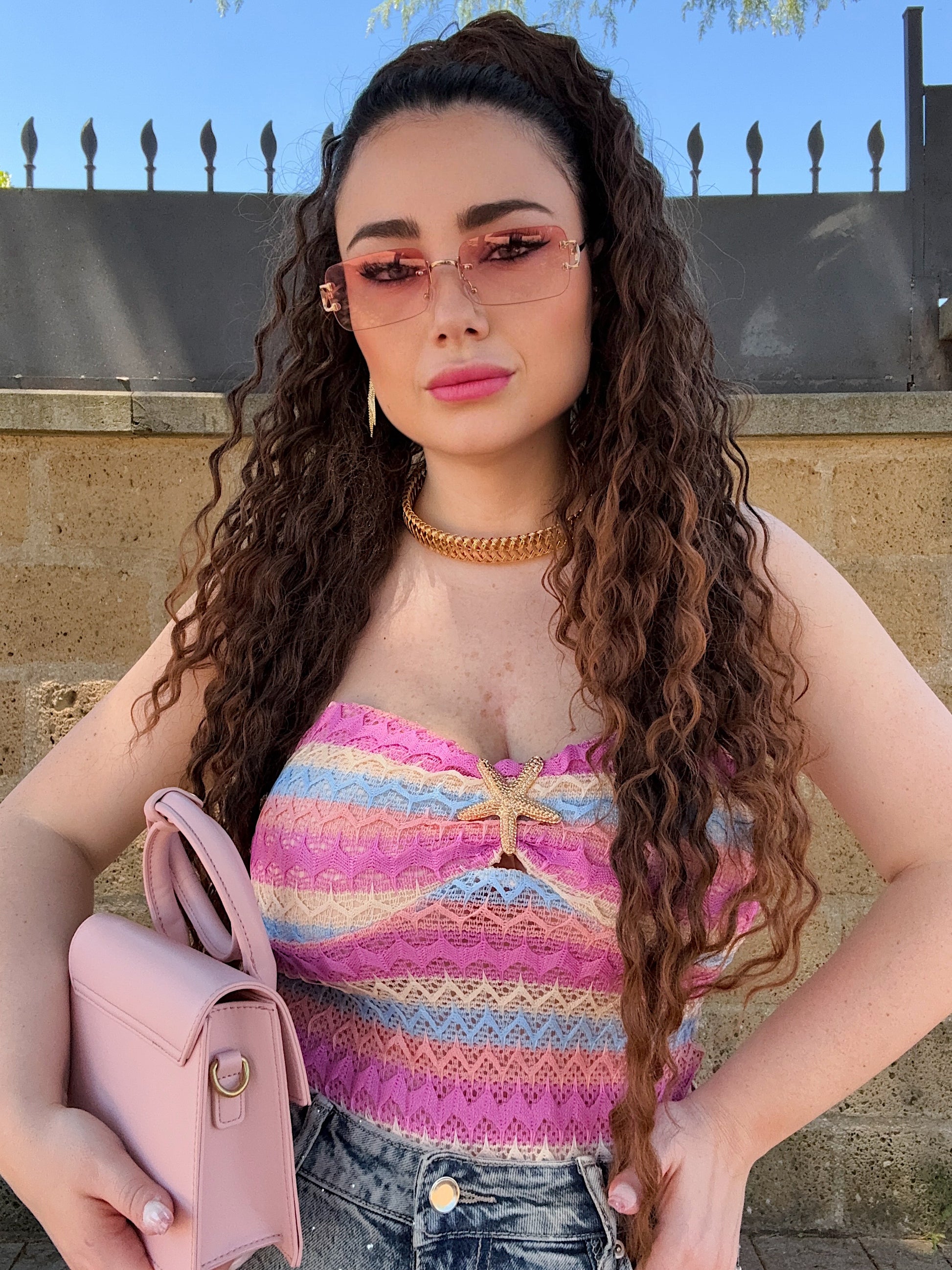 Collana choker a treccia oro - R.a. Boutique