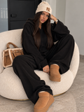 Completo Soft Winter con cappuccio – Nero - R.a. Boutique