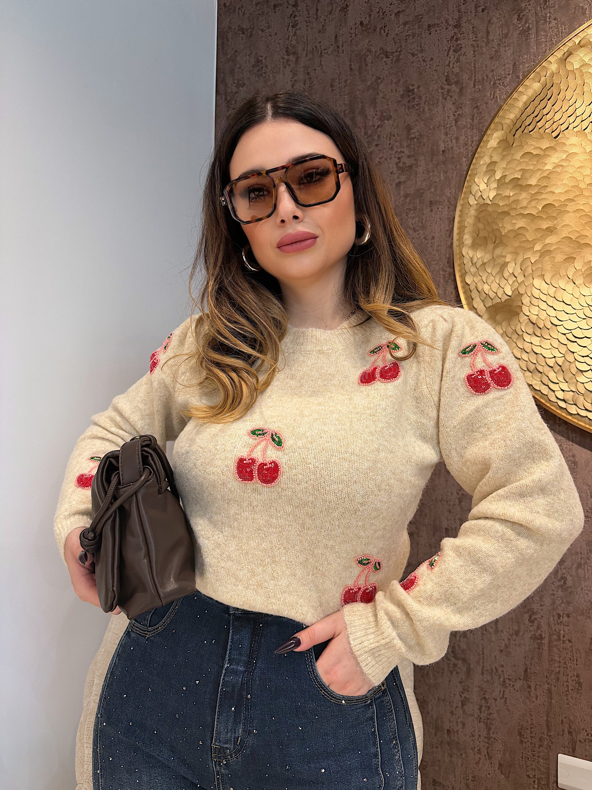 Maglione Sweet Cherry - R.a. Boutique