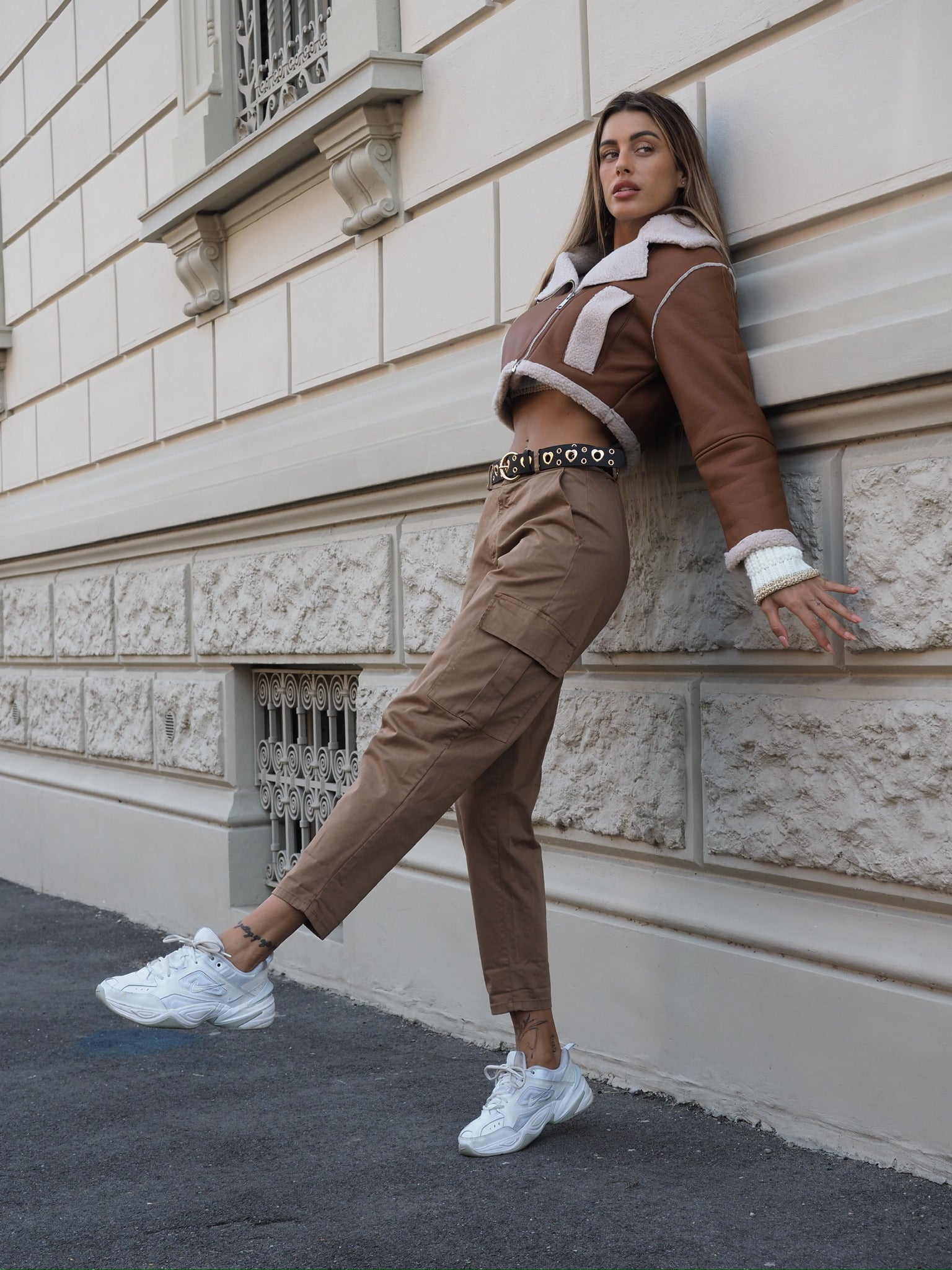 Pantalone cargo choco - R.a. Boutique 