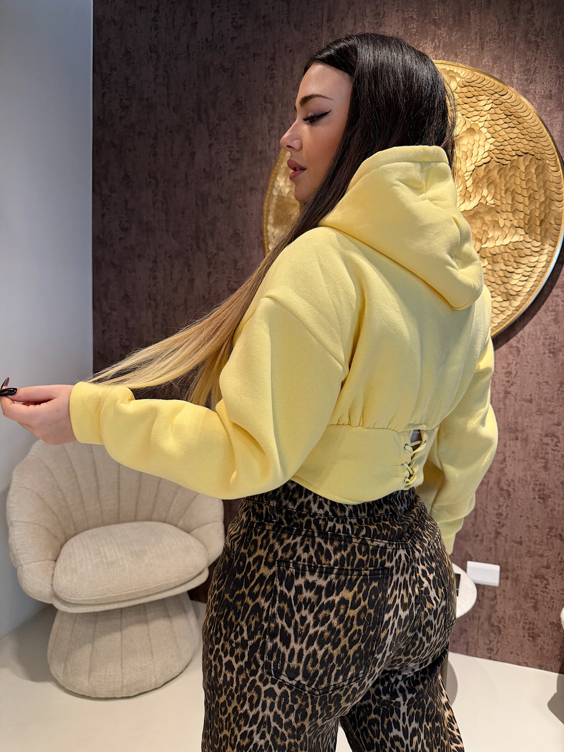 Felpa cropped corset - R.a. Boutique