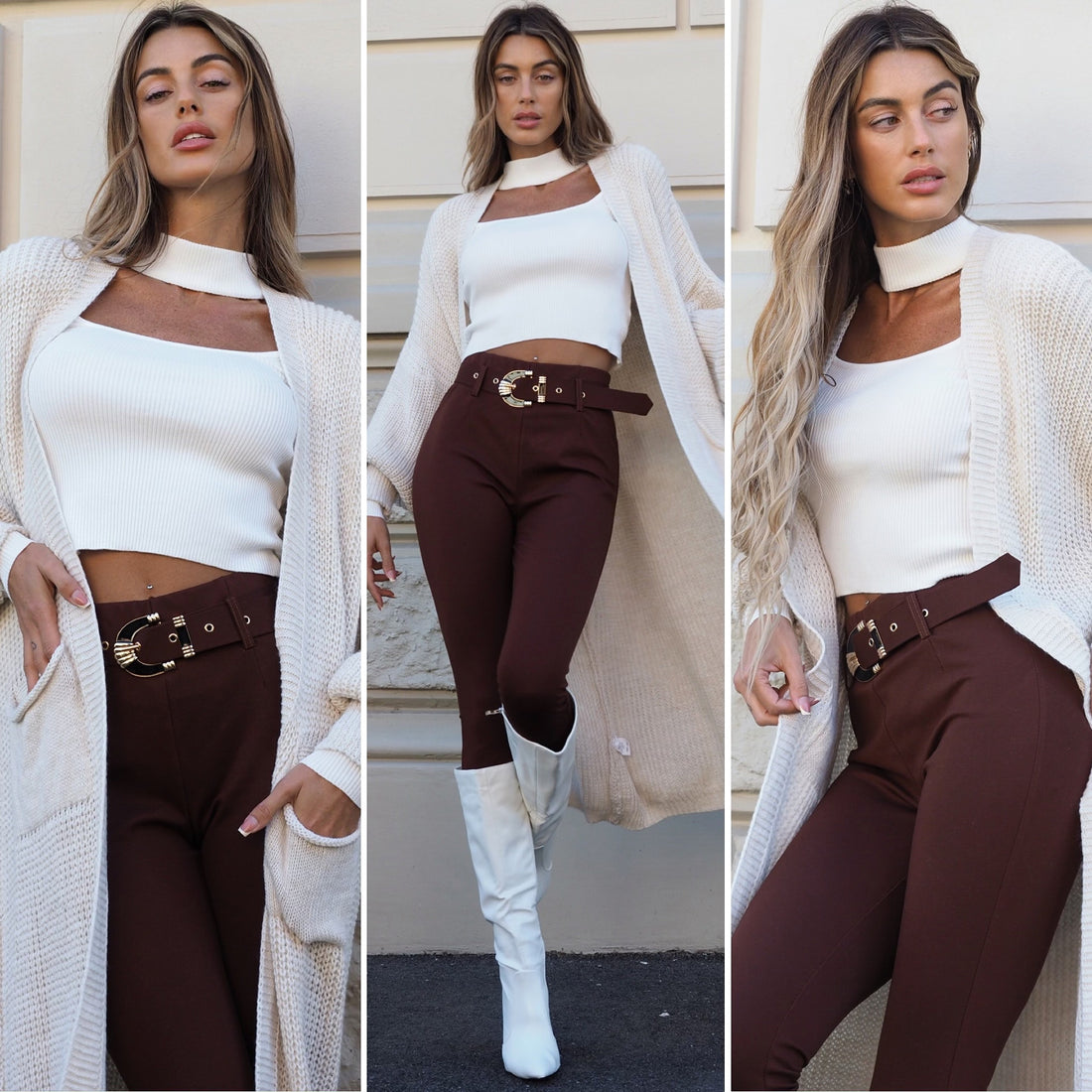 Maxi cardigan beige - R.a. Boutique 