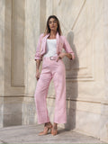 Completo due pezzi giacca e pantalone rosa - R.a. Boutique 