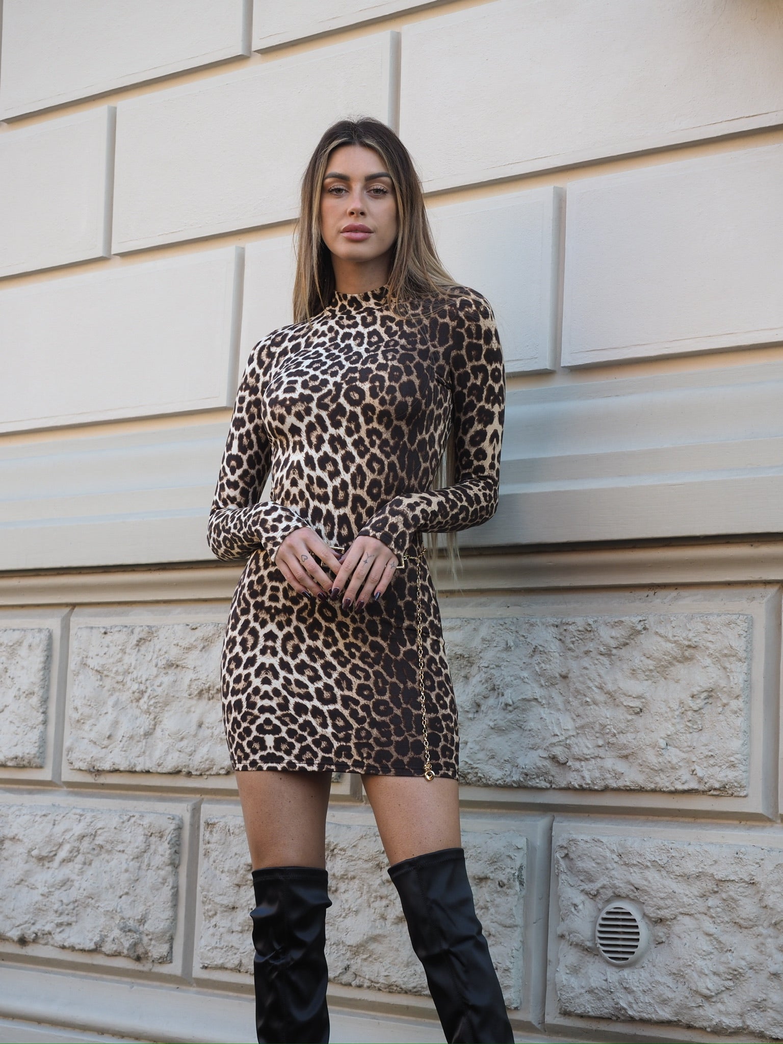 Abito in felpa maculato - R.a. Boutique 