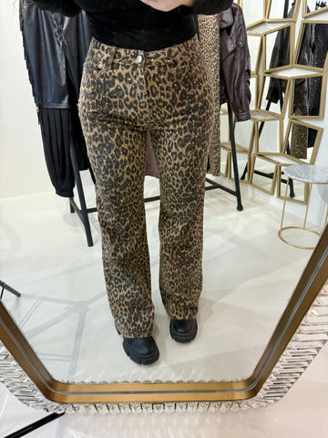 Pantalone con strass animalier - R.a. Boutique