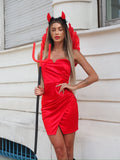 Abito in raso rosso ( Diavolo Halloween) - R.a. Boutique 