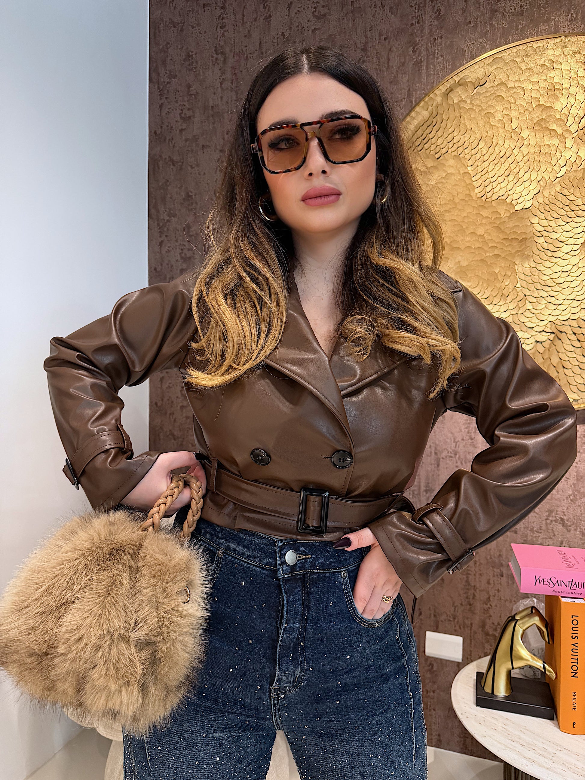 Trench corto donna con cintura - R.a. Boutique