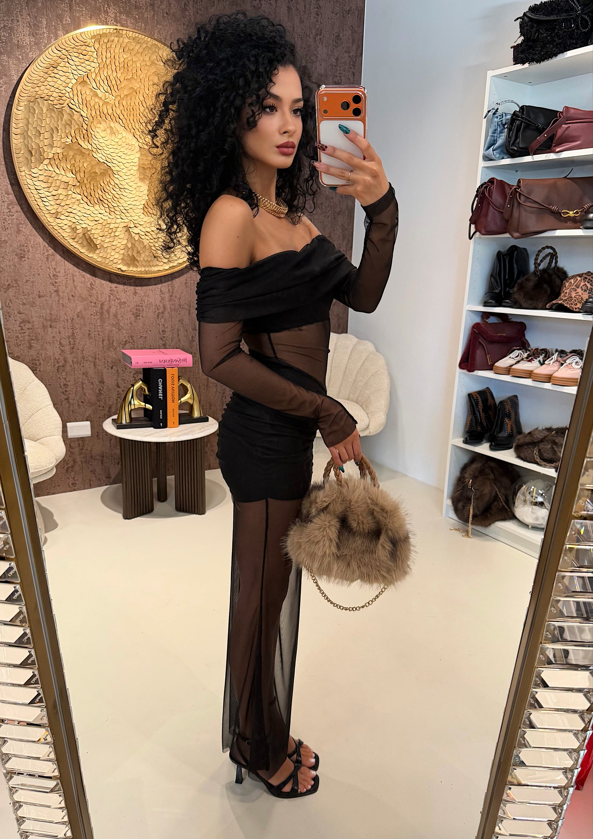 Abito nero con trasparenza - R.a. Boutique