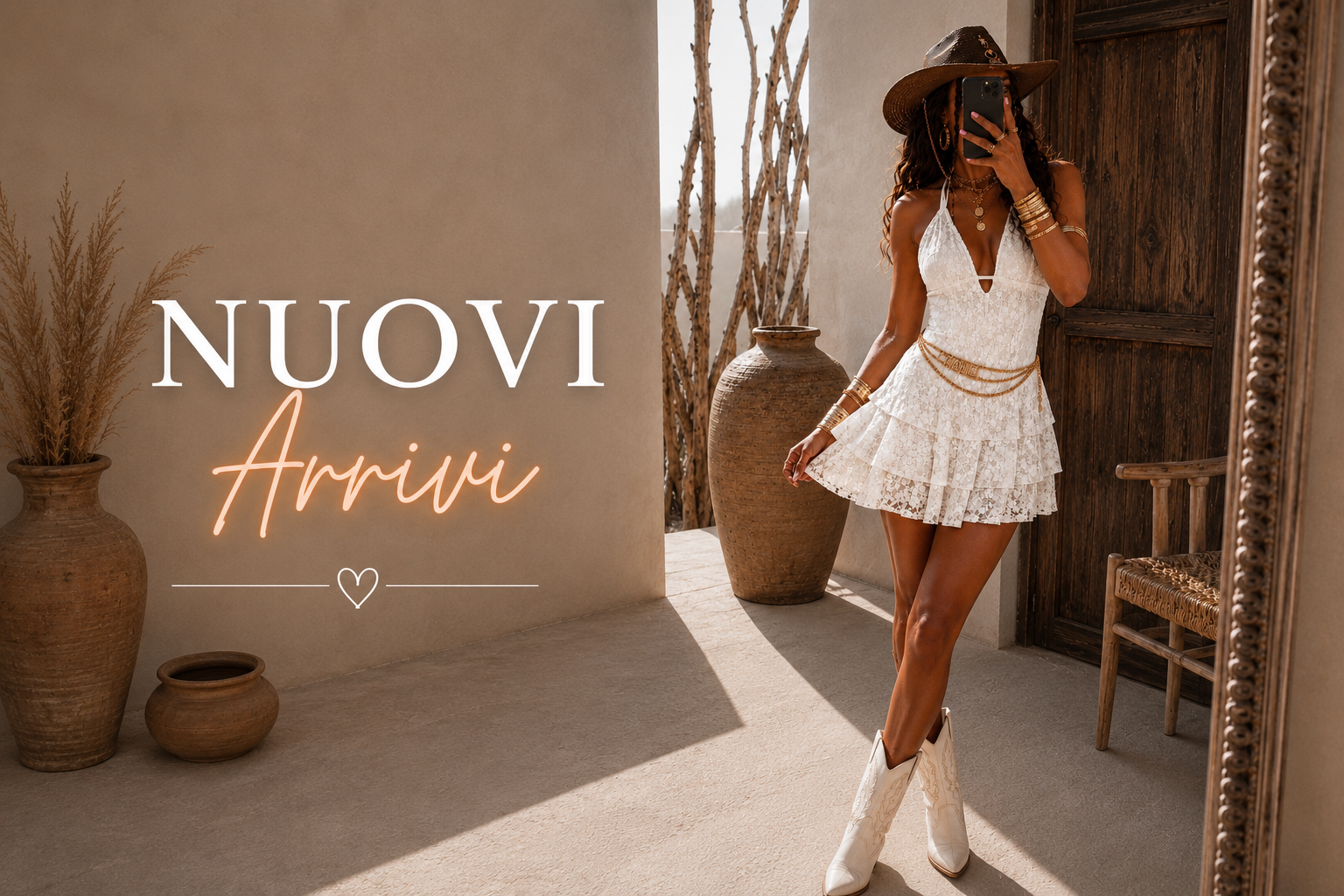 Nuovi arrivi RA Boutique - abito bianco in pizzo