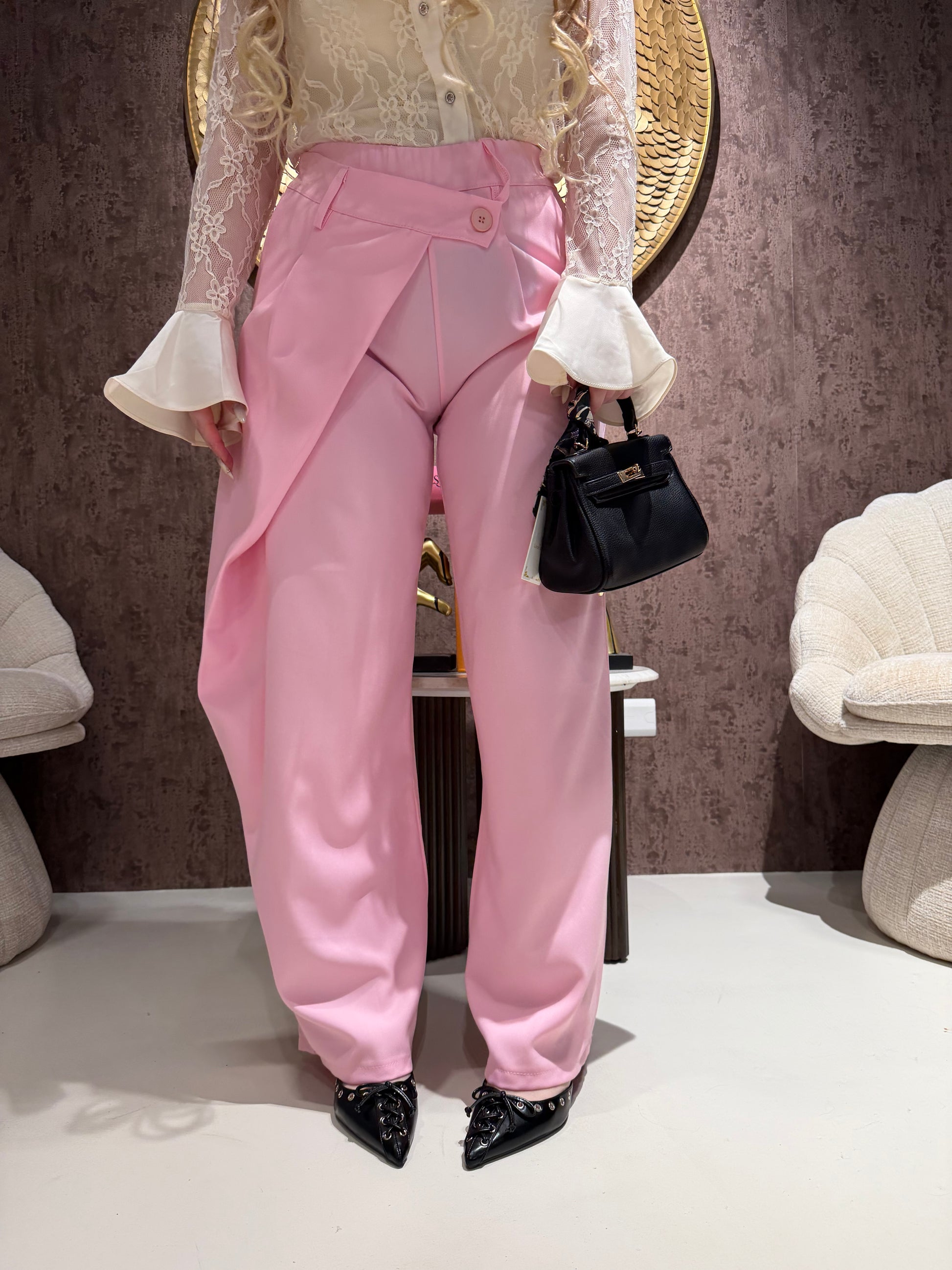 Pantalone con chiusura a portafoglio - R.a. Boutique