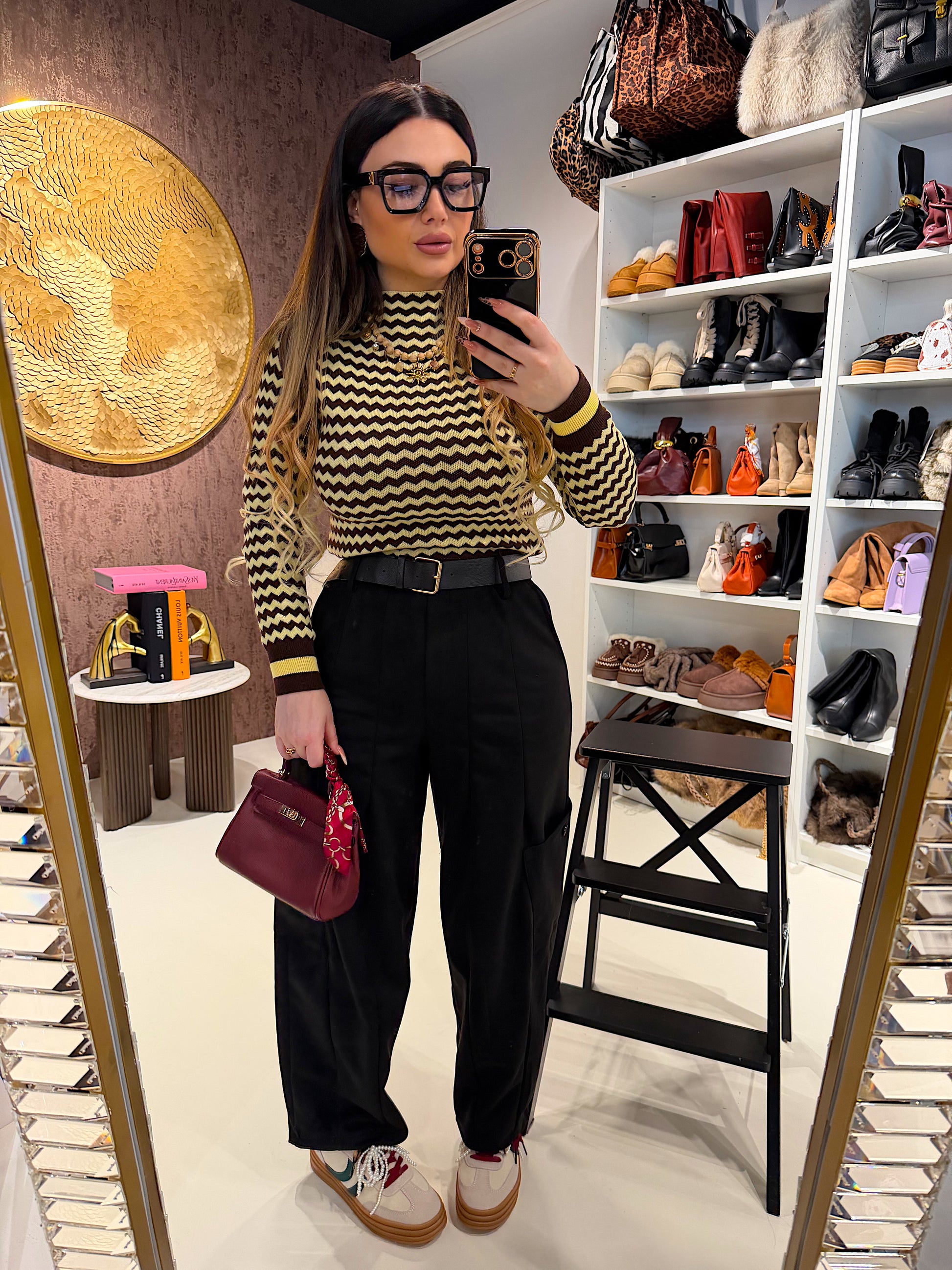 Pantalone ballon con cintura e tasche laterali - R.a. Boutique