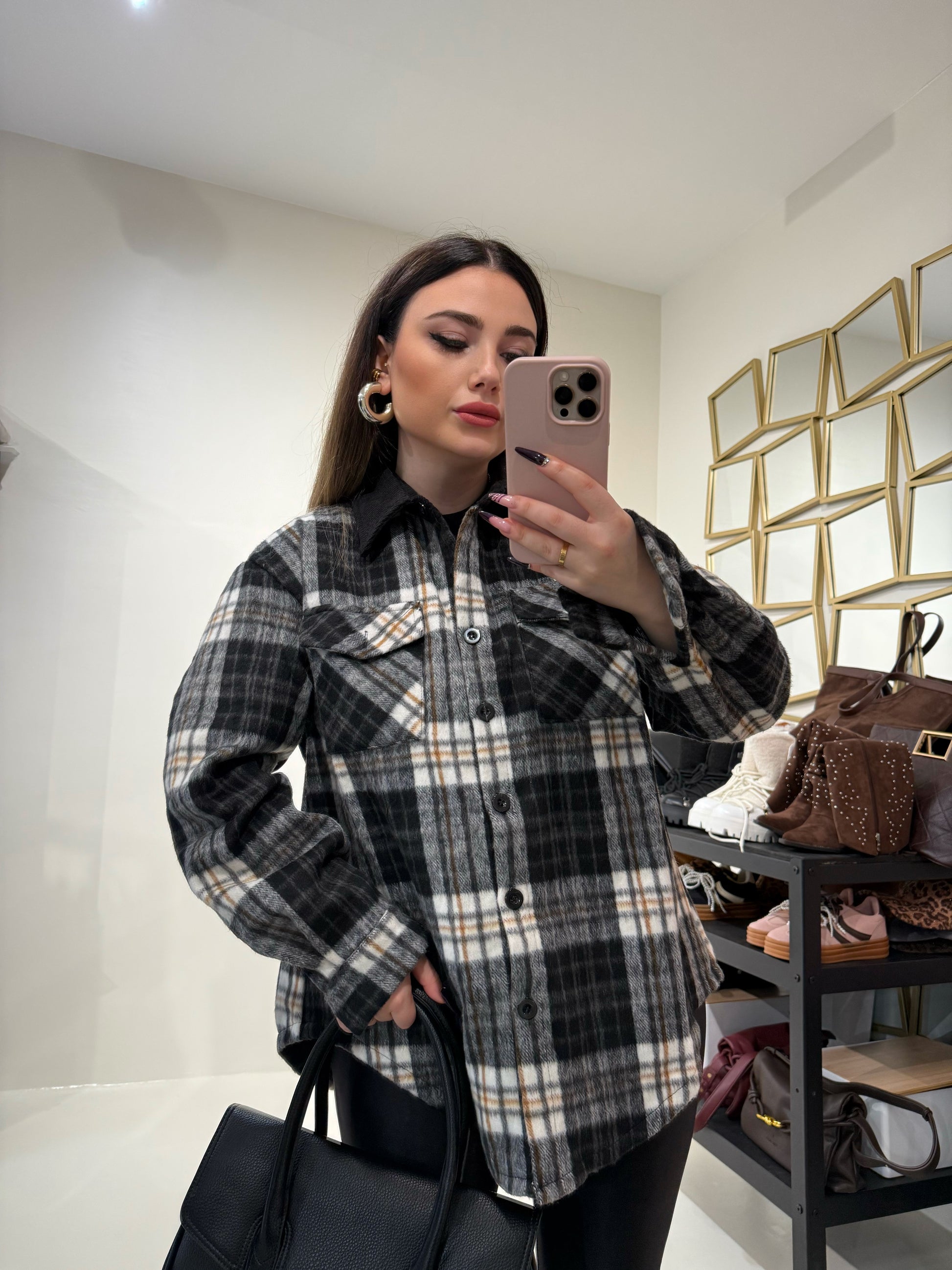 Camicia Oversize in Flanella a Quadri - R.a. Boutique